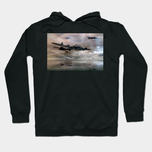 B-17 Flying Fortress - Almost Home Hoodie by SteveHClark